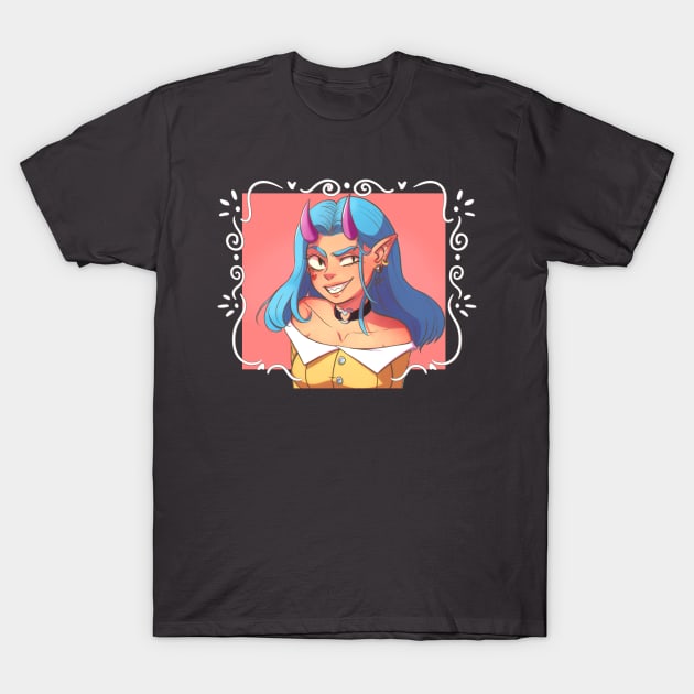 Demon Girl T-Shirt by Fazara